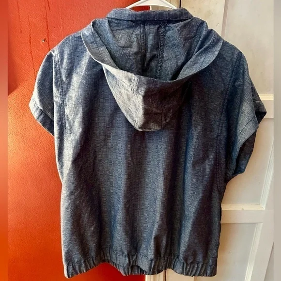 Derek Lam for Design Nation Chambray Cotton Hooded Jacket